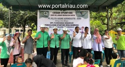 PT. Pelita Agung Agrindustri bersama Pemerintah Kab. Bengkalis melaksanakan Pemberian Makanan (PMT) 