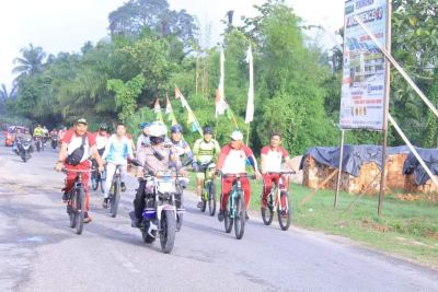 Ratusan Sepeda Gembira Serentak (Fun Bike) Meriahkan Hari Bhayangkara dan HUT Kodam I/BB