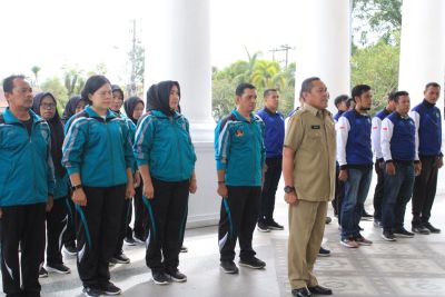 Sekda Lepas Kontingen KORPRI Untuk Mengikuti Porda KORPRI Sumut