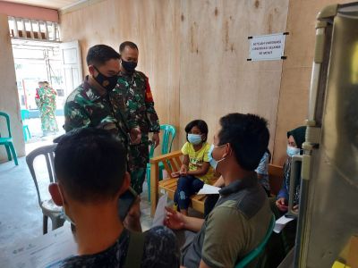 Sertu Hermanto Giat Pendampingan Dan Monitoring Kesehatan Dalam Mensukseskan TMMD Ke 110