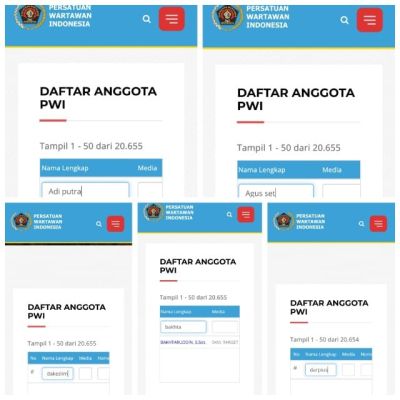 Setelah di Pecat, PWI Pusat Hapus  Website Resmi Lima Anggota PWI Bengkalis Riau