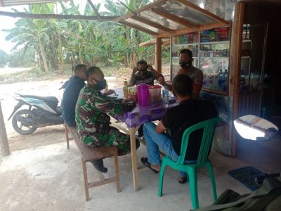 Tiga Pilar Desa Kuala Terusan Himbau Warga Patuhi Proses Covid-19, Dukung Sukseskan TMMD Ke 110