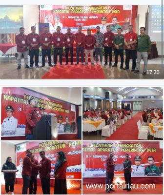 Upaya Meningkatkan SDM Aparatur Desa Kecamatan Tualang Mandau, BKAD Gelar Pelatihan