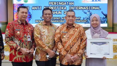 Wabup Rohil Hadiri,Hari Anti Narkoba Internasional di Pekanbaru