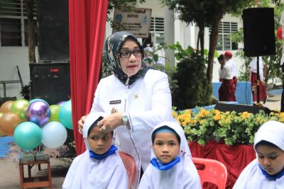 Wakil Bupati Pantau Pencanangan Pelaksanaan Bulan Imunisasi Anak Nasional